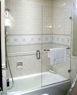 Shower door, glass 3/8 tempered