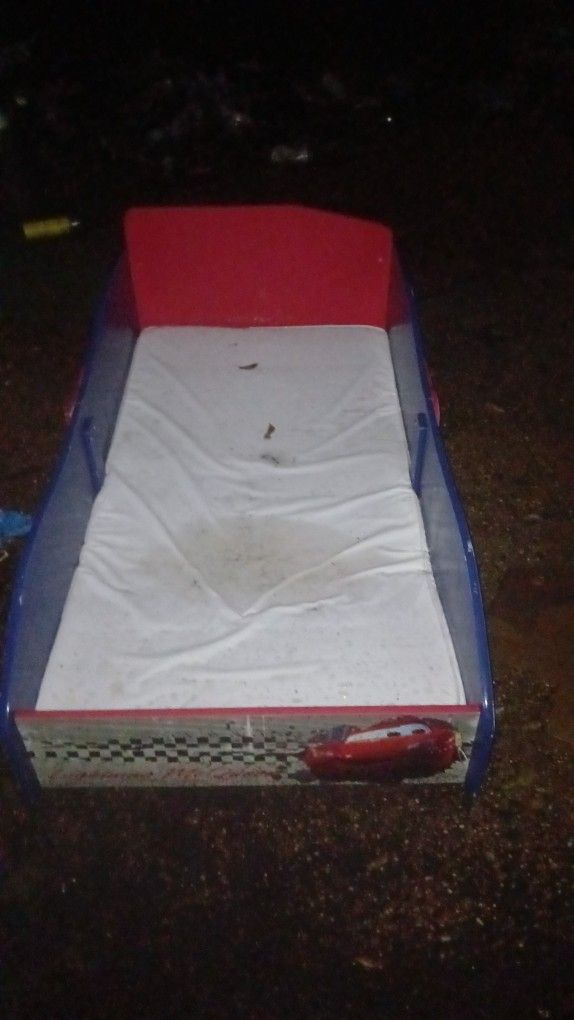 Twin  Size Bed And Frame.the Cars