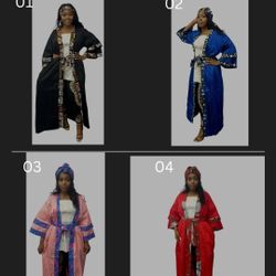 African Print Long Jacket for Women - Ankara Style