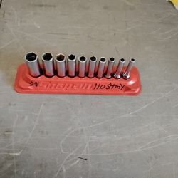 Snapon Deep 1/4 " Drive 3/16-9/16 10 PC Set 