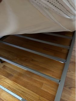 IKEA queen mattress and metal frame for sale