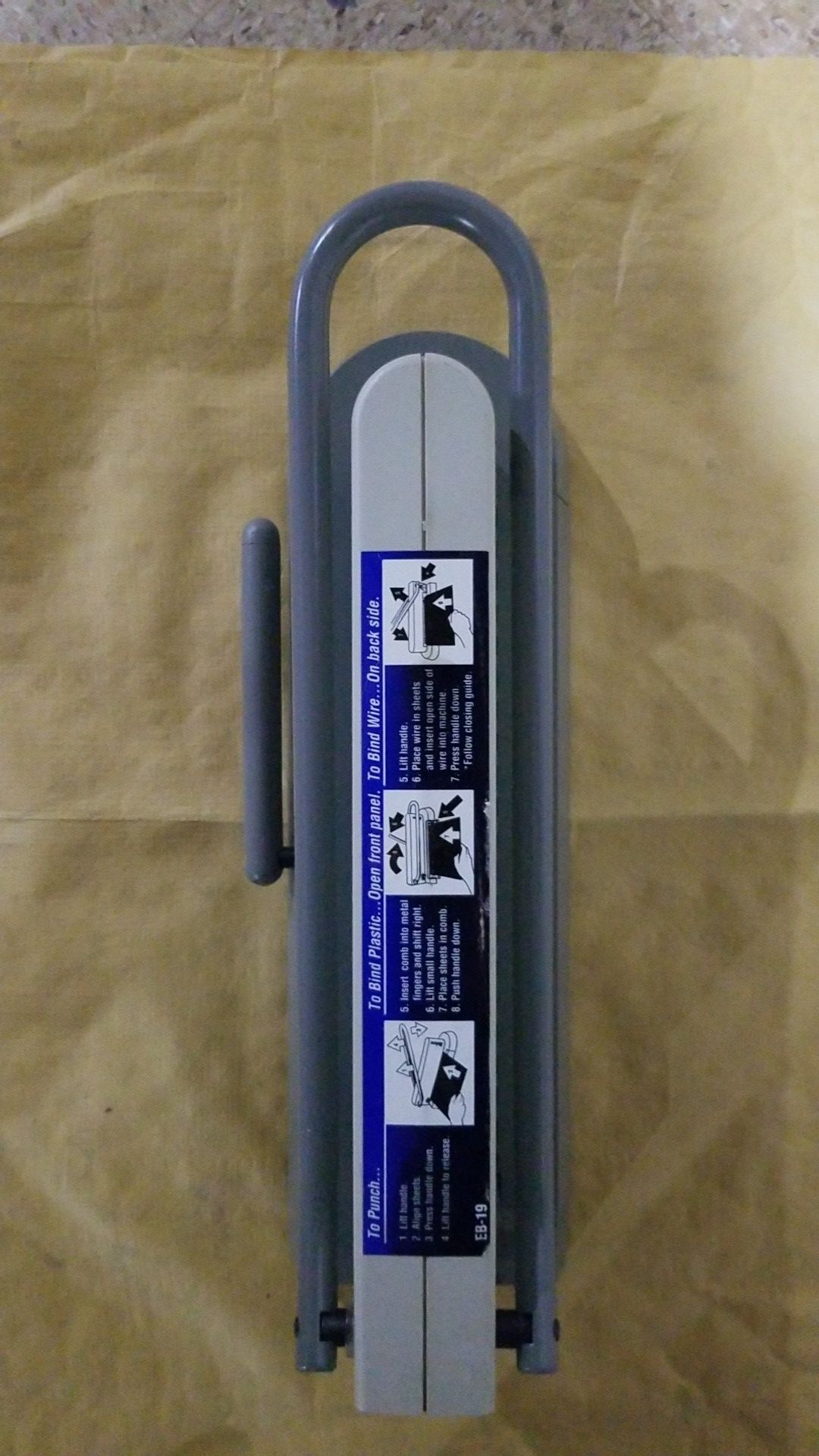 Ibico EB-19 Manual Punch Binding Machine for Plastic Comb and Wire Spiral