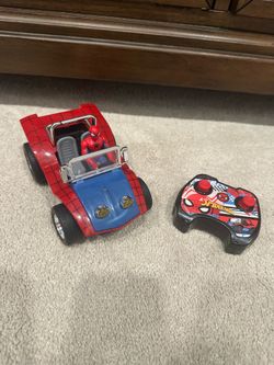 Marvel Spider-Man RC Buggy, Remote Control Vehicle for Fine  Motor Skills, Battery Powered Plastic Car