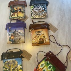 Genuine leather cross body bags