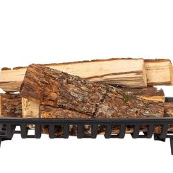 Cast Iron Fireplace Log Grate | Heavy-Duty Fire Pit Cradle | Chimney Wood Rack | Wood Stove Wrought Iron Rack | Durable Log Holder Rack Grate | Burns 