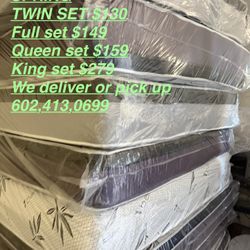 King. Queen. Full And Twin Mattress And Box Spring 
