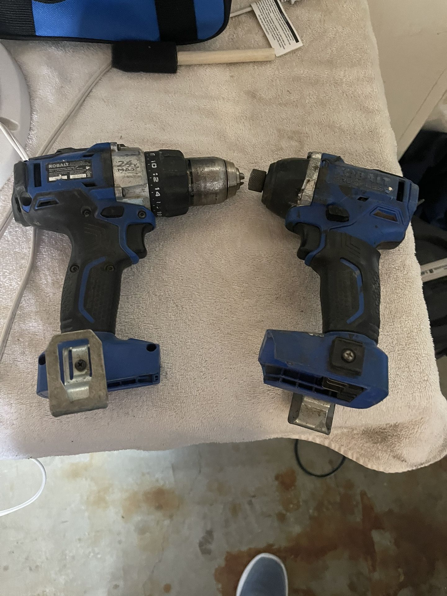 Kobalt Hammer Drill And Impact Gun Used No Batteries