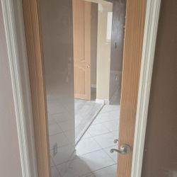 Solid Wood Door With Cristal 