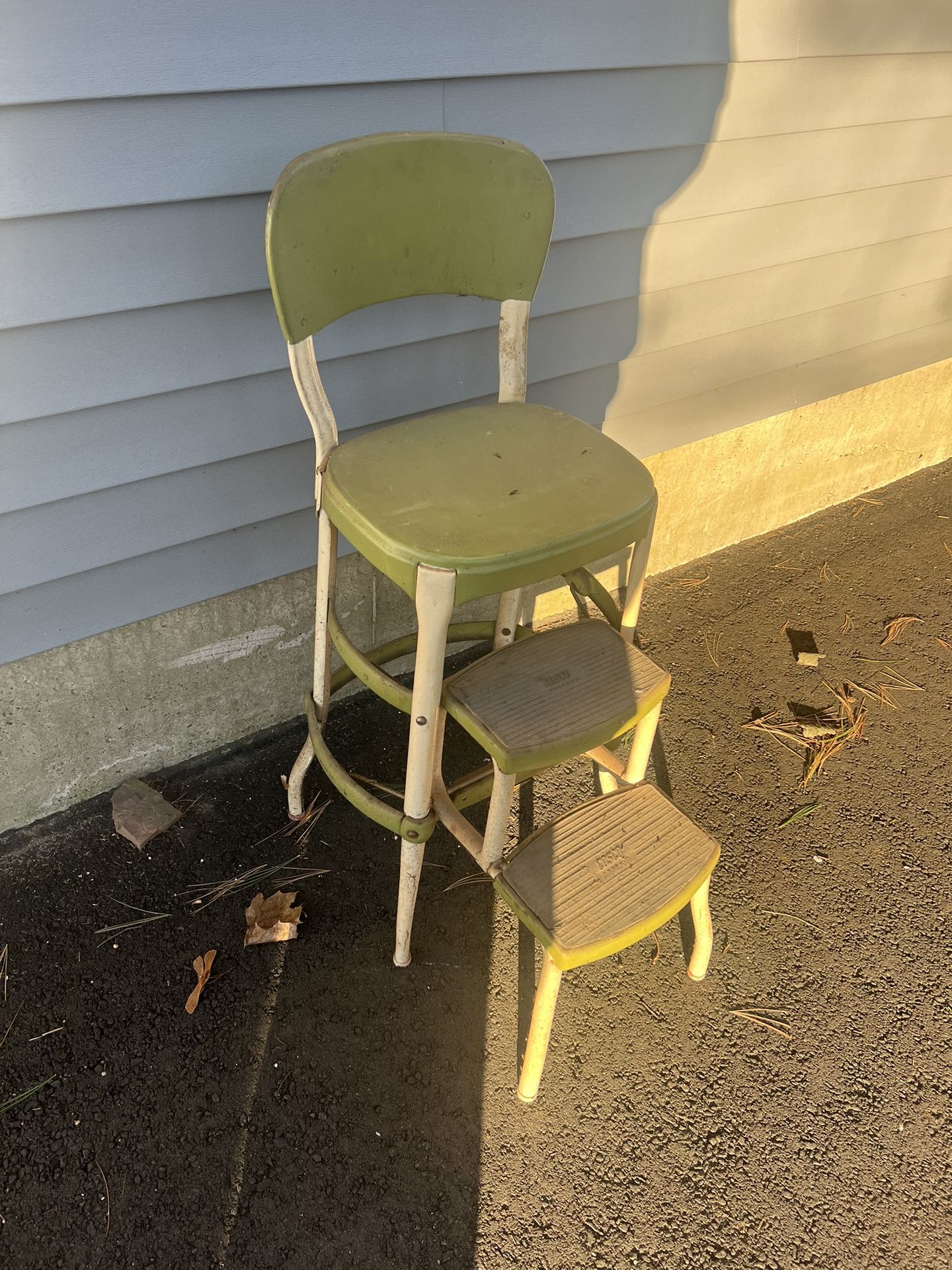 Vintage Antique Metal Cosco Stool Chair