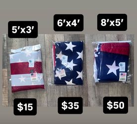 USA flags different sizes