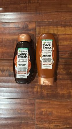 Garnier Whole Blends SMOOTHING Shampoo And Conditioner; Amooths And Control Frizzy Hair: Coconut Oil And Cocoa Butter 12.5 oz Each (2 For $6)