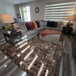 Sofa, Ottoman And Coffee Table Set