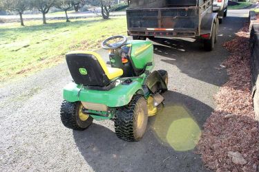 John Deere riding lawnmower