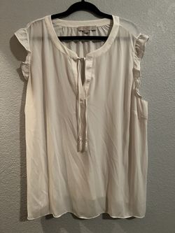 Loft White Top Plus Size 24