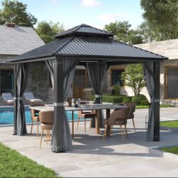 New Metal Gazebo - Dark Grey