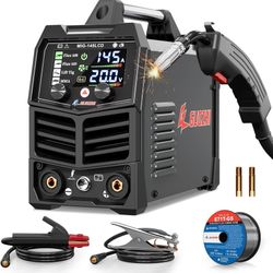 GZ GUOZHI 145A MIG Welder, 3 in 1 Welder FLUX MIG/Lift TIG/ARC Multi-Process Mig Welder, 110V Welding Machine, Flux Core Welder Welder Machine 110v wi