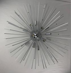 29.5in Chrome Sputnik Flush Mount Ceiling Light - 12-Light For Sale $60.00 50%+ OFF NEW IN BOX