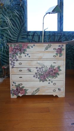 Wooden Hand Painted Jewelry Box