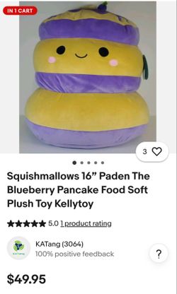 Squishmallow 16in Paden The Blueberry Pancake
