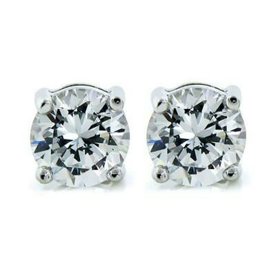 Mia dimond-simulated 1ct sterling silver stud earings