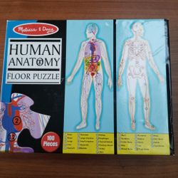 Melissa & Doug Human Anatomy Floor Puzzle 4' Tall 100 Pieces

