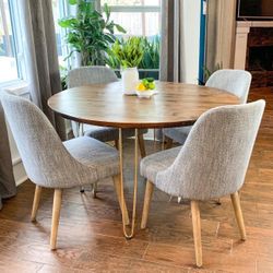 Custom Built Dining Table Solid wood Farmhouse Set Modern Rustic Bench Country Oval Round Counter Breakfast Height  Farm House 