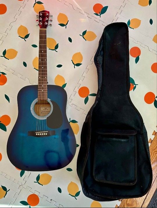 Johnson JG-620-BL Acoustic Guitar - Beginner-Friendly
