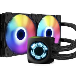 CPU Water Cooler, 240mm ARGB CPU Liquid Cooling System(AIO), Integrated Water Cooling Radiator Compatible with Intel & AMD, Dual Chamber Pump, LGA 170