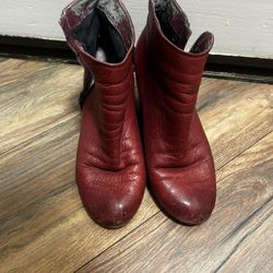 BP 58665 BOOTS WOMEN'S red Leather Size 7 M