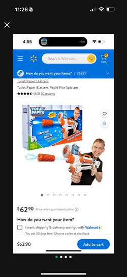 Kids Toy Toilet Paper Blaster
