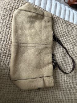 Beige coach purse