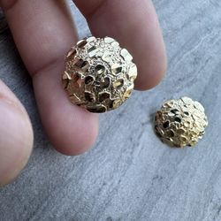 10k Gold Nugget Earrings 