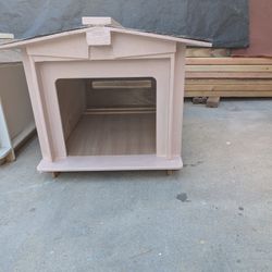 Medium Small Custom-made Dog House Shingle Roof Lifted From The Ground Guarantino Leak