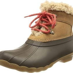 NEW Size 8.5 Sperry Women Insulated Winter Snow Boot Duck Leather Alpine