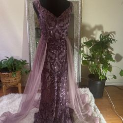 Ricarica Purple Sequin Dress