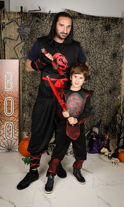 Halloween Ninja Matching Costumes Father and Son