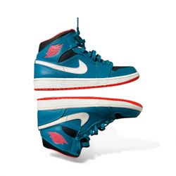 Size 9.5 - Nike Air Jordan 1 Retro Mid Teal 2016 - 554724 308