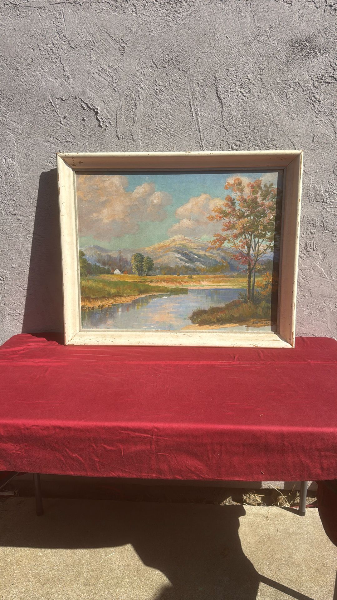 Antique Watercolor 1939, L. BRADLEY Unknown Artist