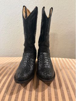 Authentic Black Alligator Cowboy Boots