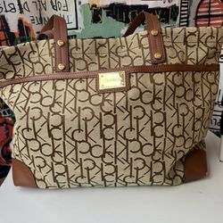 Authentic Calvin Klein Monogram Tote Bag 