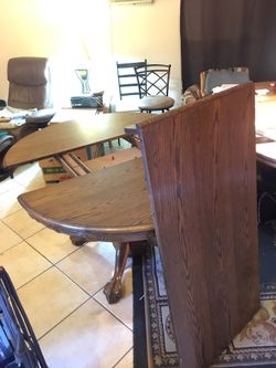 Wood Dining Table with Leaf 