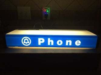 Vintage Western Electric telephone topper lighted sign with original box
