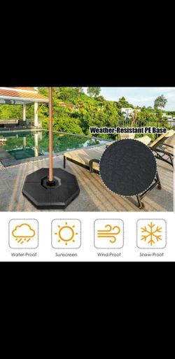 Costway 4 Pcs Patio Cantilever Offset Umbrella Weights Base Plate Set