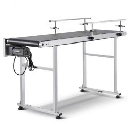 502^ Belt Conveyor, 59 x 15.7 inch Conveyor Table, Heavy Duty Stainless Steel Motorized Belt Conveyor for Inkjet Coding Applications Powered PVC Belt 