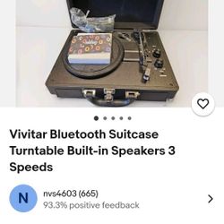 Suitcase Turntable Speaker ( Bluetooth)