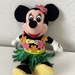 Disney World Hula Minnie Mouse Bean Bag 10” Plush