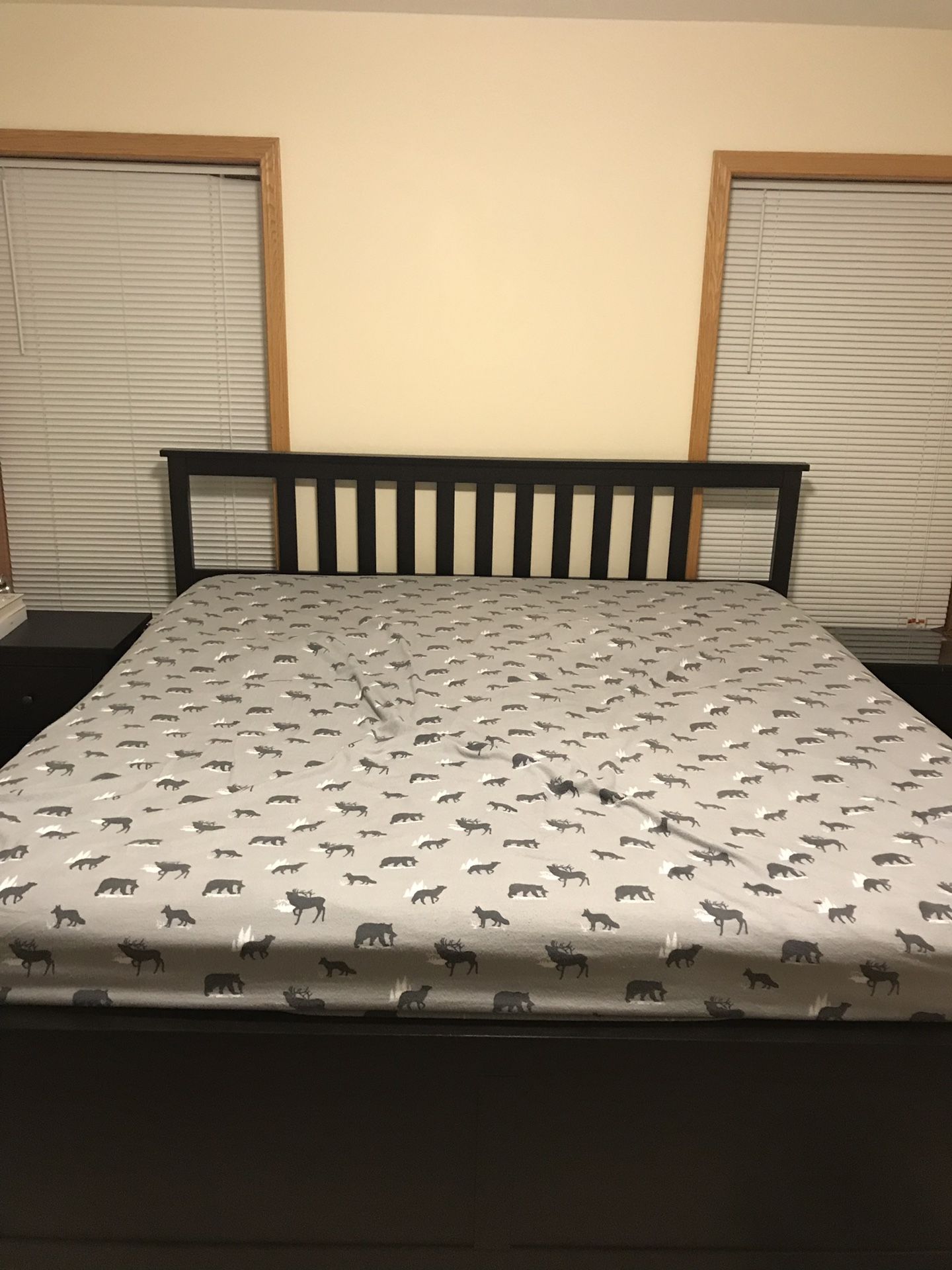 King Bed Frame and Night Stands