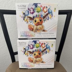 Prismatic Evolutions Pokemon Center ETB Factory Sealed x2