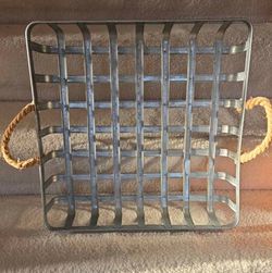 XL Metal Tobacco Basket Decor