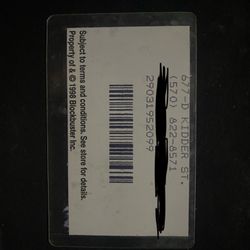 Vintage blockbuster Card - New